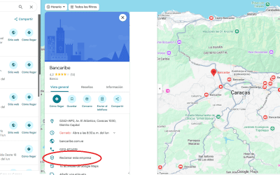 Gestión de Presencia Digital en Google Maps – Bancaribe
