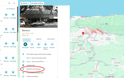 Gestión de Presencia Digital en Google Maps – Banesco