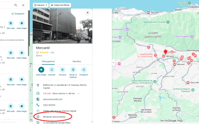 Gestión de Presencia Digital en Google Maps – Banco Mercantil